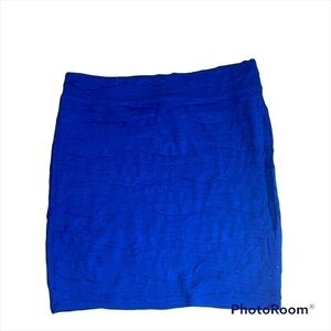Zara Blue Mini Bodycon Skirt Sz Medium